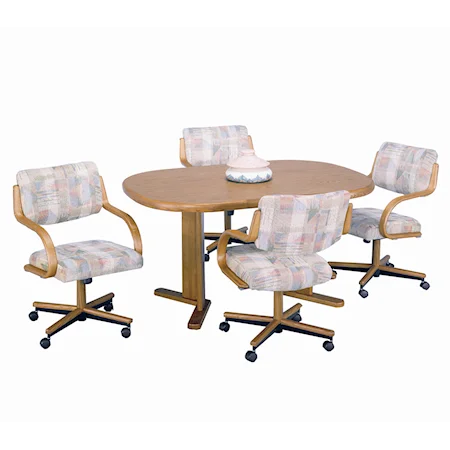 Customizable Casual 5 Piece Table & Chairs Set